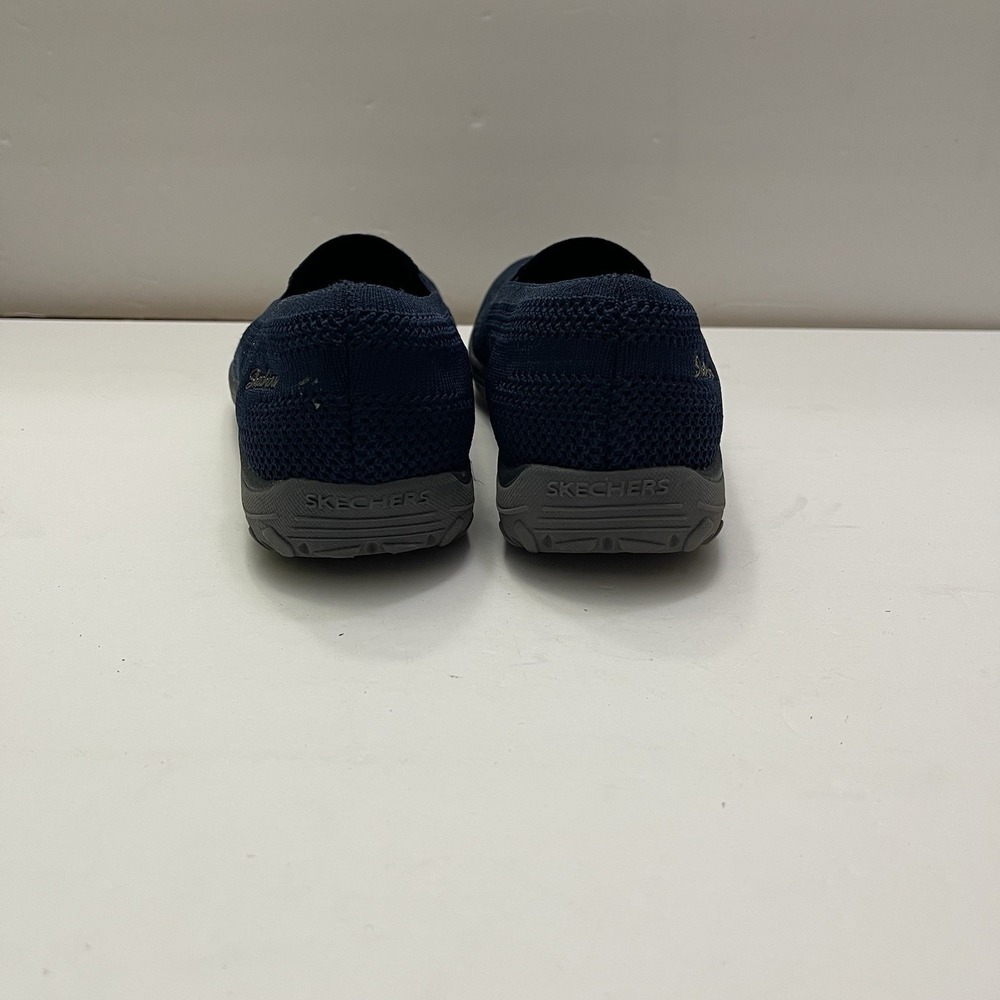 Skechers Reggae Fest Slip-In Navy Blue Shoes Women's Size 8 Stretch Memory Foam - Picture 9 of 11